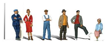 Woodland Scenic Accents Casual People (6) HO Scale Model Railroad Figure #a1874