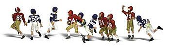 Woodland Scenic Accents Youth Football Players (10) N Scale Model Railroad Figure #a2169