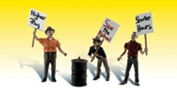 Woodland Scenic Accents(R) Figures Striking Picketers G Scale Model Railroad Figure #a2557