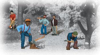 Woodland Lumberjacks O Scale Model Railroad Figure #a2735