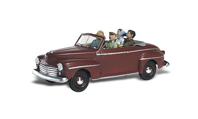 Woodland Sunday Drive 1940s Ford Convertible w/Figures N Scale Model Railroad Figure #as5334