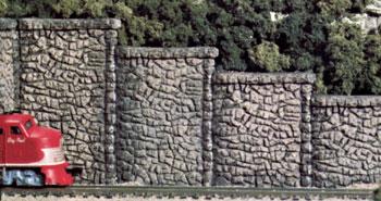 Woodland Random Stone Retaining Walls (6) N Scale Model Railroad Miscellaneous Scenery #c1161