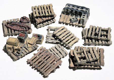 Woodland Assorted Skids (15) HO Scale Model Railroad Building Accessory #d204
