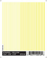 Woodland Stripes Yellow 1/64'' 3/16'' Model Railroad Decal #dt516