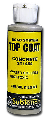 Woodland Top Coat Concrete 4 oz Model Railroad Scenery Supply #st1454