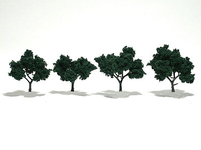 Woodland Scenic Accents Assembled Tree Dark Green 2-3 (4) Model Railroad Tree #tr1505