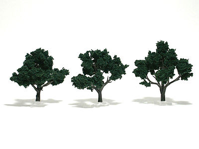 Woodland Scenic Accents Assembled Tree Dark Green 3-4 (3) Model Railroad Tree #tr1508