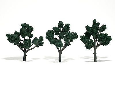 Woodland Scenic Accents Assembled Tree Darkk Green 4-5 (3) Model Railroad Tree #tr1511