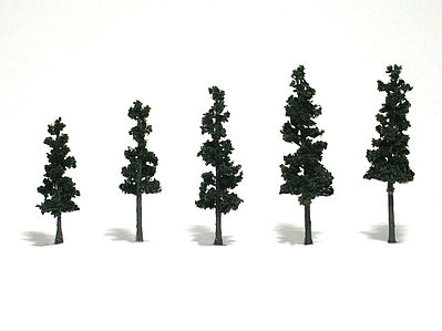 Woodland Scenic Accents Assembled Conifer Pine Green 2-1/2 - 4 (5) Model Railroad Tree #tr1560