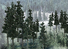 Woodland Ready Made Trees Value Pack Conifer Pine Trees 2.5''-4'' (33) Model Railroad Tree #tr1580