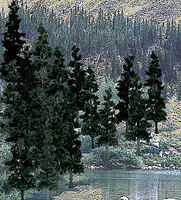Woodland Ready Made Trees Value Pack Conifer Pine Trees 4''-6'' (24) Model Railroad Tree #tr1581