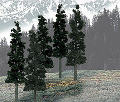 Woodland Ready Made Trees Value Pack Conifer Pine 6''-8'' (12) Model Railroad Tree #tr1582
