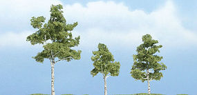 Woodland Ready Made Trees Deciduous Paper Birch 1 Each 1-1/2'', 2-1/4'' & 2-3/4'' #tr1605