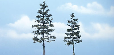 Woodland Ready Made Premium Trees Pine 1 Each 5-1/8 & 4-1/2 Model Railroad Tree #tr1624