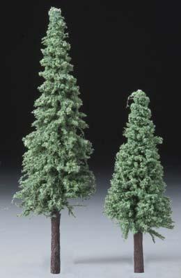 Woodland Ready Made Premium Evergreen Trees 4-5 pkg(2) Model Railroad Tree #1626