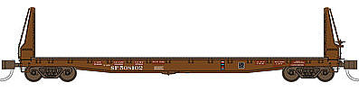 WheelsOfTime 70-Ton 536 Welded Fish Belly Bulkhead Flatcar SP N Scale Model Train Freight Car #50021