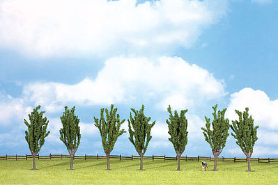 Walthers-Acc Poplar Trees 7 Pack (4-3/4) HO Scale Model Railroad Tree #1165