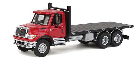 Walthers-Acc International(R) 7600 3-Axle Red Flatbed Truck HO Scale Model Railroad Vehicle #11652