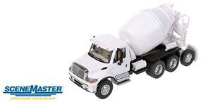 Walthers-Acc International 7600 3-Axle White Cement Mixer HO Scale Model Ra #11678