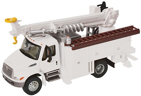 Walthers-Acc International(R) 4300 White Utility Truck w/ Drill HO Scale Model Railroad Vehicle #11733