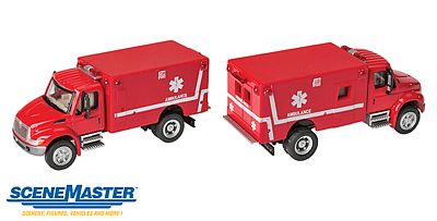 Walthers-Acc International 4300 Red EMS Ambulance HO Scale Model Railroad Vehicle #11931