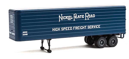 Walthers-Acc 35 Fluted-Side Trailer 2-Pack - Assembled Nickel Plate Road (blue, white; High Speed Freight Service)