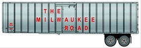 Walthers-Acc Milwaukee Road #2 Flexi-Van 40' Trailer (2)