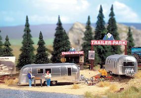 Camp Site with Trailers Kit HO Scale Model Railroad Accessories #2902