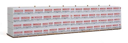 Walthers-Acc Wrapped Lumber Load for 50 Bulkhead Flatcar - WWC HO Scale Model Train Freight Car Load #3125