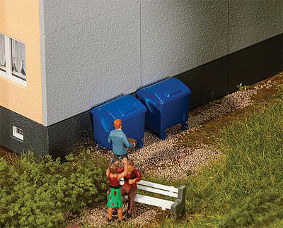 Walthers-Acc Modern Trash Containers (2) HO Scale Model Railroad Building Accessory #4126