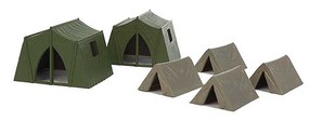 Camping Tents (6) HO Scale Model Railroad Building Accessory #4165