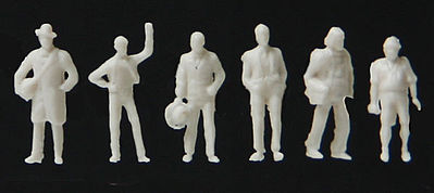 Walthers-Acc Traveling/Standing/Walking Figures Unpainted (72) N Scale Model Railroad Figure #6200