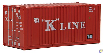 Walthers-Acc 20 K-Line Container w/ Flat Panel HO Scale Model Train Freight Car Load #8013