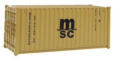 Walthers-Acc 20 Corrugated Container MSC HO Scale Model Train Freight Car Load #8057