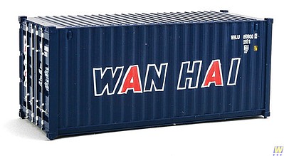 Walthers-Acc 20 Wan Hai Corrugated Container HO Scale Model Train Freight Car Load #8066