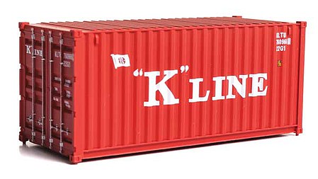Walthers-Acc 20 K-Line Corrugated Container HO Scale Model Train Freight Car Load #8073