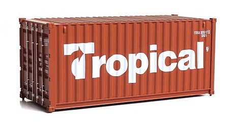 Walthers-Acc 20 Corrugated Container - Assembled Tropical (brown, white)