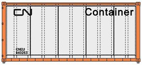 Walthers-Acc 20' Canadian National Smooth Side Container HO Scale Model Train Freight Car Load #8653