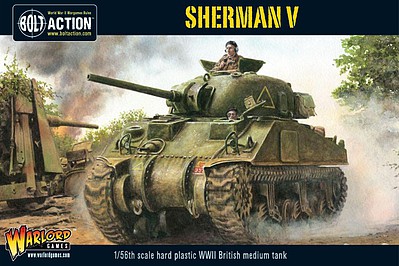 Warlord-Games WWII Sherman V British Medium Tank Plastic Model Tank Kit 1/56 Scale #11004