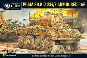 Warload-Games 28mm Bolt Action- WWII Puma SdKfz 234/2 German Plastic Model Militay Vehicle 1/56 #12009