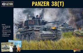 Warlord-Games Panzer 38(t) German Light Tank Plastic Model Tank Kit 1/56 Scale #12031