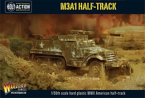 Warlord-Games WWII M3A1 US Halftrack Plastic Model Military Vehicle Kit 1/56 Scale #13010