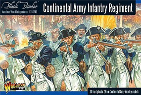 Warlord-Games Continental Infantry Regiment 1776-1783 (30) Plastic Model Figure Kit 1/56 Scale #awi04