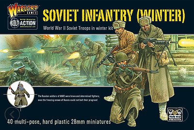 Warlord-Games WWII Soviet Winter Infantry (40) Plastic Model Figure Kit 1/56 Scale #ri04