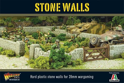 Warlord-Games Stone Walls (54 Modular Sections) Plastic Model Military Diorama 1/56 Scale #ter38