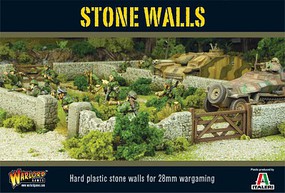 Warload-Games Stone Walls (54'' Modular Sections) Plastic Model Military Diorama 1/56 Scale #ter38