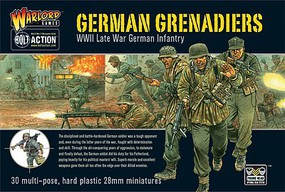 Warload-Games WWII Late War German Grenadiers (30) Plastic Model Figure Kit 1/56 Scale #wm09