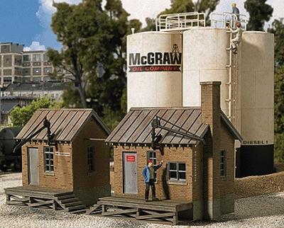 Walthers McGraw Oil Company - Kit - 6-1/2 x 8-7/8 x 5 HO Scale Model Railroad Building #2913