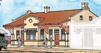 Walthers Cornerstone Series(R) Mission-Style Depot HO Scale Model Railroad Building Kit #2920
