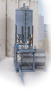 Walthers Grain Surge Bin - Kit - 1-1/2 x 1-1/2 x 9 HO Scale Model Railroad Building #2935